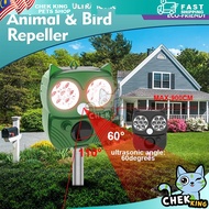 Solar Ultrasonic Animal & Bird Repeller Solar Sensor Garden Pest Chaser Rat Cat Dog Pigeon Deterrent