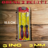OBENG KECIL 3INC PLUS MINUS 2PC SET MURAH D3611