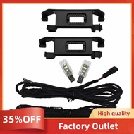 Rear LED Footwell Light Cable Wiring Harness Bracket Lamp Holder Bright Light 2pcs LED Footwell Ligh