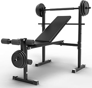 Rigel 600lbs 6 in 1 Adjustable Olympic Weight Bench Set with Leg Extension and Leg Curl Multi-Function Bench Press Set for Full Body Workout