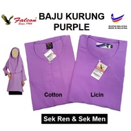 Baju Kurung Purple Sekolah (COTTON 2330EX) (KOSHIBO K2330) Brand Falcon