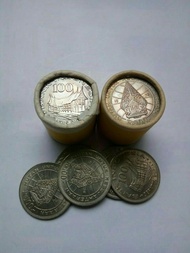 Uang Kuno koin roll rp100 atau 100 rupiah wayang isi 20 kpg asli BI