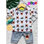 Baby boy clothes set with ANIM4L character motif, baby age 3 to 15 months. Max BB 10 kg