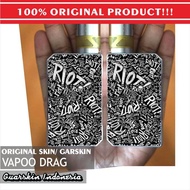 Original! Skin / Garskin Mod Vape Voopoo Drag - Riot Black White