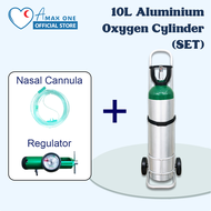 Aluminium Oxygen Tank 5L / 10L OR Steel Oxygen Tank 10L + Regulator + Nasal Oxygen Cannula