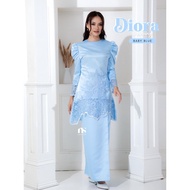 [NEESTYLE] DIORA • Baju Raya 2024 Baju Kurung Moden Puff Satin Lace Sedondon Ibu Anak Baju Kurung Bu