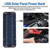 NEW-60W 12V Solar Panel Kit Waterproof Outdoor Camping Battery Charger Solar Plate with USB Car Char