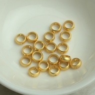 TL- (30pcs) -Sand Gold Color Retention 6/8/10/12mm Round Bead Ring diy Handmade Jewelry Accessories 