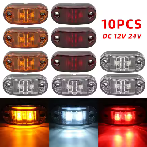 10pcs 12/24v truck lights tail light truck Signal Lamp Beacon led WARN side marker light 12v emergen