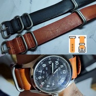 20/22mm 牛皮nato 錶帶 做舊擦色 100%牛皮 （黑色 棕色）適用 : Rolex Omega IWC Tudor Seiko 錶帶 使用