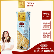 [HỘP 1 LÍT] Sữa Hạt Yến Mạch Nguyên Chất 137 DEGREES Không Ngọt (Không Đường) Healthy Dinh Dưỡng