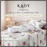 [SG] 1800TC iSilkTex Comforter Set | Includes Pillow x4 | Bolster | Bedsheet | Comforter