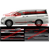 Cutting Elgrand car stickers, list of stripe stickers, side body of the nissan Elgrand car, the late