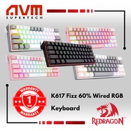 AVM REDRAGON K617 Fizz 60% Compact RGB Wired RED SWITCHES Mechanical Keyboard