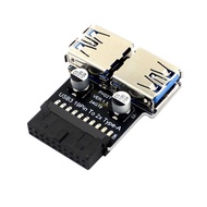 BT USB3 0 Adapter C Type PH22T For Motherboard 19 20PIN to 2xUSB3 0A Connection