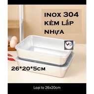 304 stainless steel food tray with lid, stainless steel food container for refrigerator stainless st