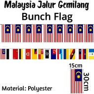 Malaysia Bunch Flag / All States Bunch Flag / Bendera Kecil Malaysia & Negeri