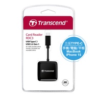 Transcend 創見 RDC3 高速Type C OTG SD記憶卡雙槽讀卡機-黑(TS-RDC3)