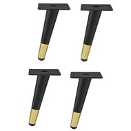 4 Pcs Legs for Metal Furniture Black and Gold Sofa Bed Iron Table Foot and Desk Chair