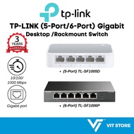 Tp-link (5-Port / 6-Port) Suis Desktop 10/100Mbps (TL-SF1005D/ TL-SF1006P) dengan 4-Port PoE+