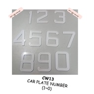 CAR PLATE NUMBER (CW13) 1~0