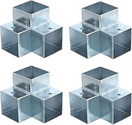 QUARKZMAN 3-Way Gazebo Angle Connector Set Right Angle Corner Connector Wood Workshop DIY Post Base