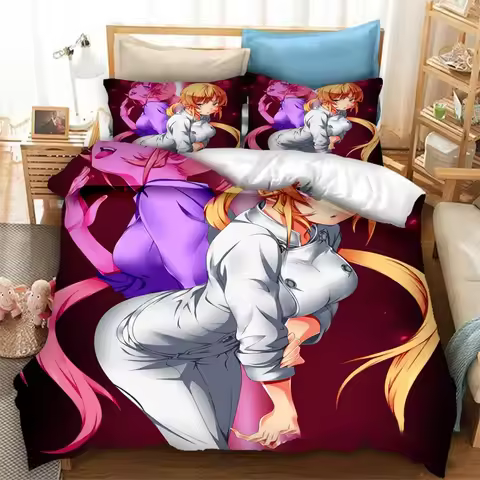 3dAnime Food Wars!: Shokugeki No Soma 2_3PCS Bedding Set Duvet Cover Bedroom Comforter Twin King _Si