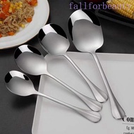 FALLFORBEAUTY Buffet Serving Spoon Dinner Dish Stainless Steel Restaurant Distributing Bar Cafe Rice