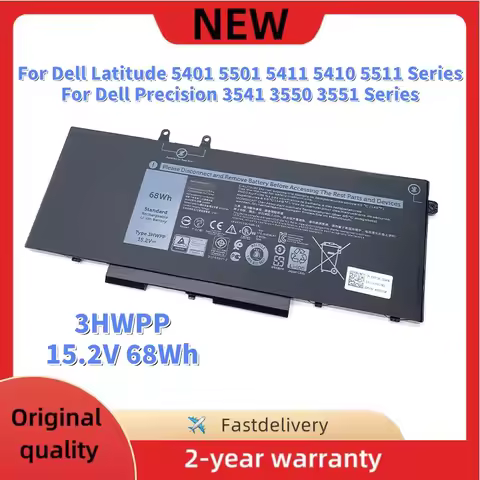 3HWPP Laptop Battery For Dell Latitude 5401 5501 5411 5410 5511 Precision 3541 3550 3551 Series 1VY7