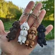 GANTUNGAN Cute Poodle Keychain Cute Poodle Aesthetic Bag and Keychain Accessories