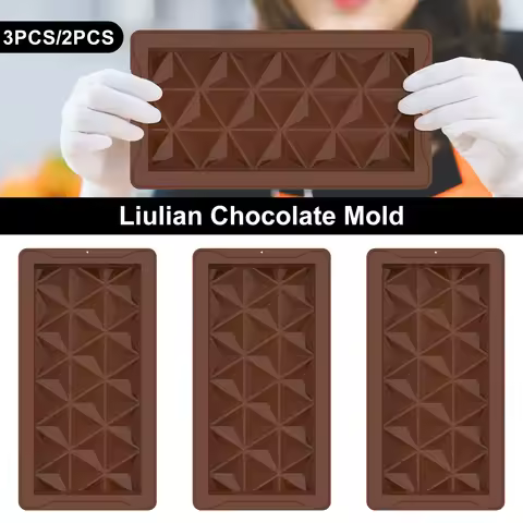 2/3/4Pcs Silicone Chocolate Mold 3D Silicone Dubai Chocolate Mold Food Grade Silicone Deep Choccy Ch