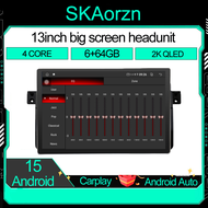 Skaorzn 13นิ้ว6 + 64GB E46 Android15 2K Qled 2000X1200P 2din รถยนต์ Android เครื่องเล่นวิทยุในรถยนต์