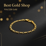 22K / 916 Gold Agatha Bracelet by Best Gold Shop