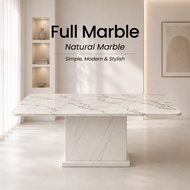 full marble meja dining table 5ft 6ft 7ft
