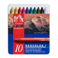 Caran dache สีชอล์คกันน้ำ Neocolor I 10 สี กล่องโลหะ 7000.310