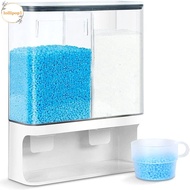 LOLLIPOP1 Scented Bead Dispenser, Sealed Wall-mounted Laundry Detergent Storage Box, Moisture-proof Insect-Proof with Cup Washing Powder Scent Beads Container Household