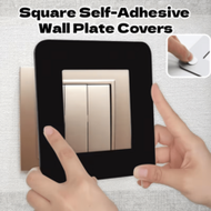 1pc/2pcs/4pcs 8.6cm Square Acrylic Minimalist Single Switch Panel, Black Switch Protective Cover, Wa