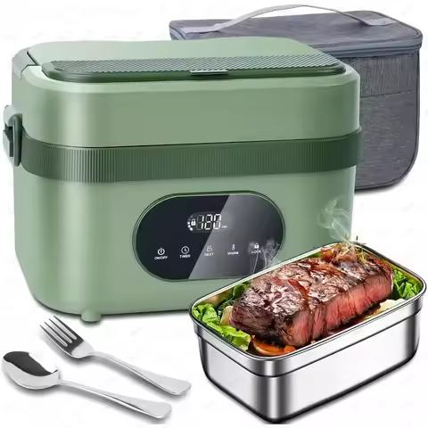 Gison Cordless Electric lunch box 1.5L heating lunch box 18000mAh battery power supply 60W self-heat