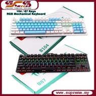Wired 104 / 87 Keys Mechanical Keyboard RGB LED Backlight 104 Key 87 Key Keyboard Gaming