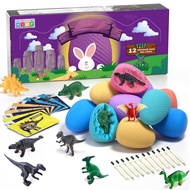 12 Unique Dinosaur Eggs, Dinosaur Eggs Excavation/Dino Eggs Dig Kit with Toys for Kids 3-5 5-7 8-12,