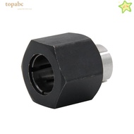 GORROS Router Fittings, Silver Black Router Collet Replacement, Durable Steel 1/2" M19 Router Collet
