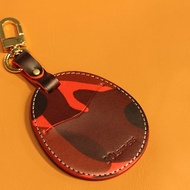 手工皮件 Gogoro 鑰匙皮套 (迷彩紅色)