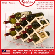 SIMPLYBEST Wood Wine Rack Wine Storage Racks Countertop Stackable Wine Cellar Rack Foldable Standing