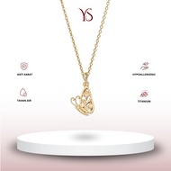 Butterfly Semicolon Necklace Anti-Rust Titanium Necklace | Your Soul Jewelry