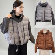 Set 2 Piece Feather Waistcoat + Women's Hoodie – Korean Style Winter 2025