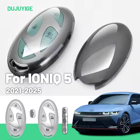 Clear TPU Car Key Case For Hyundai IONIQ 5 2021-2026 Key Fob Cover Protector Shell Auto Accessories