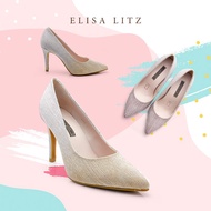 ELISA LITZ SHARMAN HEELS - PINK AND GOLD