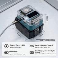 140W PD3.1 Compact Type-C Power Bank Charger for BL1820B BL1830B BL1840B BL1850B