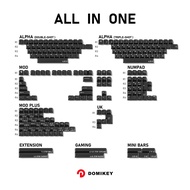 Domikey Cherry Profile abs doubleshot keycap WOB All in One White on Black for keyboard poker 87 104