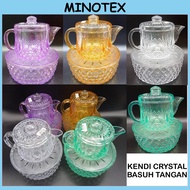 Washing Pot / Bekas Basuh Tangan Kristal / Crystal Kendi Set Plastic / Tempat basuh tangan/Kendi Bas